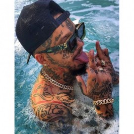 Square Retro Millionaire Sunglasses Square Metal punk Rock Hip hop Sunglasses men women 1 1 - 1 - CM194ATUMKY $12.53