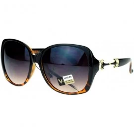 Oversized Classic Square Frame Sunglasses Womens Designer Fashion Eyewear - Black Tortoise - CJ1263CIWVT $8.20