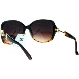 Oversized Classic Square Frame Sunglasses Womens Designer Fashion Eyewear - Black Tortoise - CJ1263CIWVT $19.85