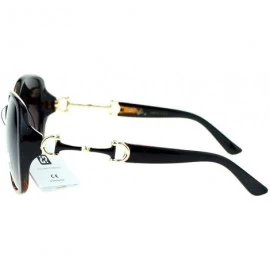 Oversized Classic Square Frame Sunglasses Womens Designer Fashion Eyewear - Black Tortoise - CJ1263CIWVT $19.85