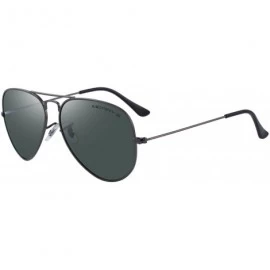 Aviator Classic Men Polarized sunglass Pilot Sunglasses for Women 58mm S8025 - Gray&g15 - C618DLS54G5 $10.21