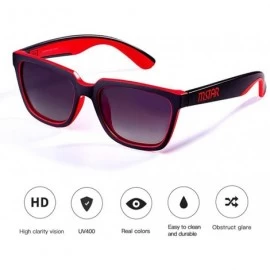 Aviator MSTAR Sunglasses Men Fashion Polarized Vintage Double Injection Sun Glasses Red - Brown - CY18YLYDCKM $29.12
