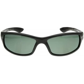 Sport Rectangular Athletic Sports Polarized Sunglasses - Black - CD116Q2LFMF $27.37