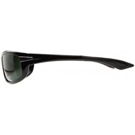 Sport Rectangular Athletic Sports Polarized Sunglasses - Black - CD116Q2LFMF $27.37