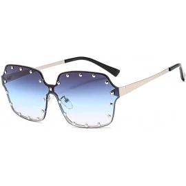 Goggle OVERSIZED Fashion Sunglasses-Gradient Shades Glasses Unisex-Polarized-Rimless - G - CY1905XZ6QQ $29.68