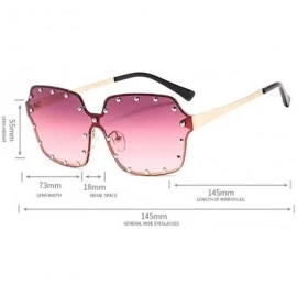 Goggle OVERSIZED Fashion Sunglasses-Gradient Shades Glasses Unisex-Polarized-Rimless - G - CY1905XZ6QQ $29.68