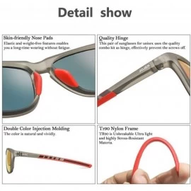 Round Polarized Sports Sunglasses for men women Baseball Running Cycling Fishing Golf Tr90 ultralight Frame JE001 - CN18CSYGO...