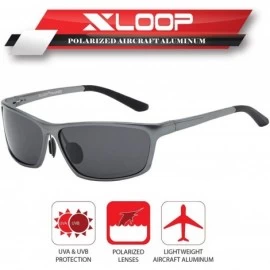 Sport Polarized Aircraft Al-Mg Driving Sport Fishing Sunglasses For Women Men - Pewter Gun Metal - Polarized Smoke - CI18HWQY...