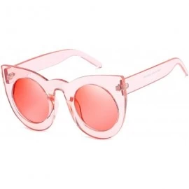 Round Cat Eye Sunglasses - Polarized Round Frame for Women UV Protection Sunglasses with Case & Lens Cloth - CT19838T062 $19.12