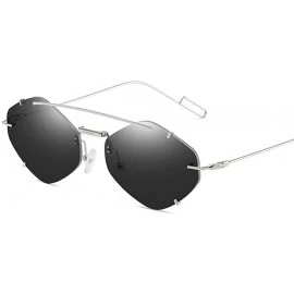 Rimless Claw Rimless Sunglasses Designer Sunglasses Women Men Shades Clear Lens Sun Glasses Eyewear - 3 - CP18Y38ZOR9 $17.66
