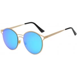 Goggle Sunglasses Oval Goggles Eyeglasses Glasses Eyewear UV - Blue - CA18QNKI9R2 $8.59