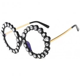 Round Women Retro Seaside Vacation Sunglasses Round Frame Color Lens Sunglasses Sunglasses - Type 7 - C918RMSRZUH $38.73