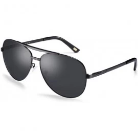 Sport Military Pilot Sunglasses for Men Polarized UV400 Protection CA3026 - Grey Lens - C618HWDCO8M $31.88