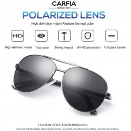 Sport Military Pilot Sunglasses for Men Polarized UV400 Protection CA3026 - Grey Lens - C618HWDCO8M $17.62