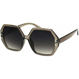 Rectangular Womens Octagonal Mod Rectangular Sunglasses - Slate Smoke - CE18RQY53H0 $11.70