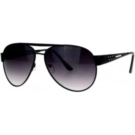 Aviator Designer Fashion Aviator Sunglasses Metal Frame Unisex Aviators - Black (Smoke) - CR189OK6HH4 $18.44