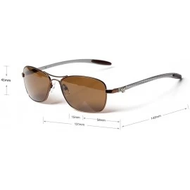 Aviator metal frame Sunglasses Men Aviator Sunglasses Womens Fashion driving sunglasses 8usa - C-1 Brown Lenses - CL11ITAJBV3...