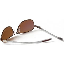 Aviator metal frame Sunglasses Men Aviator Sunglasses Womens Fashion driving sunglasses 8usa - C-1 Brown Lenses - CL11ITAJBV3...