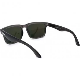 Wrap Kush Mens Color Mirrored Sport Horn Rim Slate Frame Agent Sunglasses - Fuchsia - C412N9L7GJZ $9.02