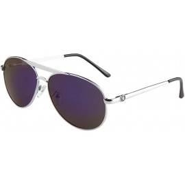 Aviator Polarized Color Mirror Modern Round Aviator Sunglasses - Purple - CC199D39O7K $24.76