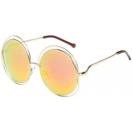 Oval Fashion Men Womens Retro Vintage Round Frame UV Glasses Sunglasses - G - C9193XHQAQQ $13.28