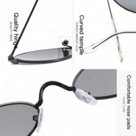Oval Retro Vintage Oval Sunglasses Slender Metal Frame Oval Sunglasses Candy Colors for Man and Woman - G - C5196Z99TR4 $10.85