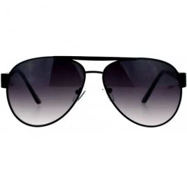 Aviator Designer Fashion Aviator Sunglasses Metal Frame Unisex Aviators - Black (Smoke) - CR189OK6HH4 $9.70