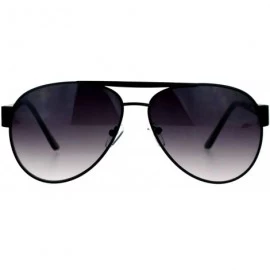 Aviator Designer Fashion Aviator Sunglasses Metal Frame Unisex Aviators - Black (Smoke) - CR189OK6HH4 $18.44