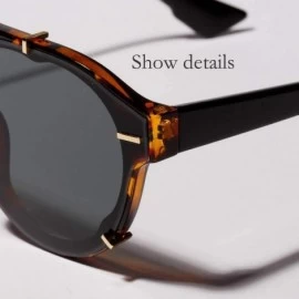Oversized Oval Vintage Sunglasses Lightweight Composite-UV400 Lens Glasses - Black - C31903XIY05 $12.40
