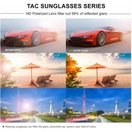 Oversized Men's Classic Polarized Sunglasses Driving Vintage UV400 Sun Glasses for Men Women - CJ18U5LOMO9 $58.83