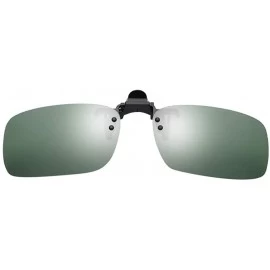 Square Polarized Clip-on Sunglasses Anti-Glare Driving Glasses for Prescription Glasses - Army Green - CW193XI79S0 $18.41