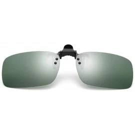 Square Polarized Clip-on Sunglasses Anti-Glare Driving Glasses for Prescription Glasses - Army Green - CW193XI79S0 $8.96