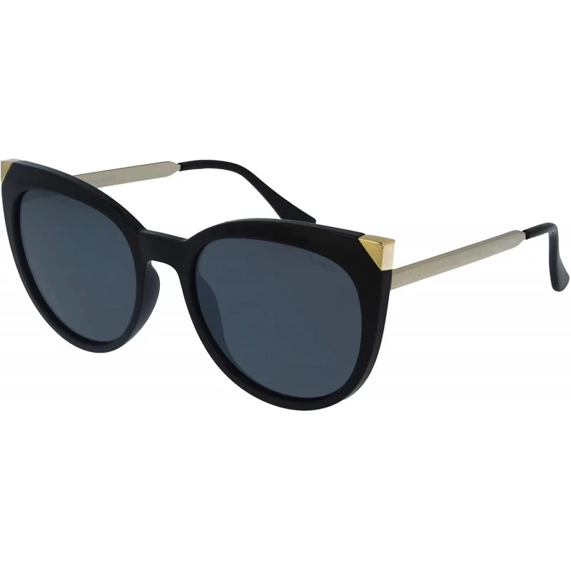 Sport Polarized Sunglasses F-4315 Cat-Eye Life-Style Polarized Fashion Sunglasses - UV Protection - Shinny Black - CO18WEHGU6...