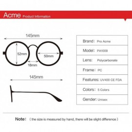 Round Clout Goggles Retro Oval Kurt Cobain Sunglasses Mod Thick Frame - White - C018KSGIHWK $11.66
