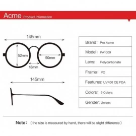 Round Clout Goggles Retro Oval Kurt Cobain Sunglasses Mod Thick Frame - White - C018KSGIHWK $23.63