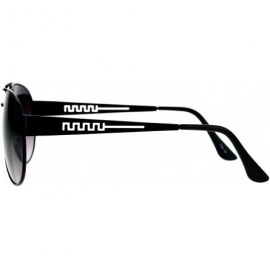 Aviator Designer Fashion Aviator Sunglasses Metal Frame Unisex Aviators - Black (Smoke) - CR189OK6HH4 $18.44