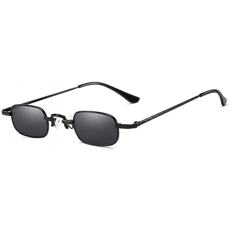 Rectangular Men Sunglasses Fashion Black Grey Drive Holiday Rectangle Non-Polarized UV400 - Black Grey - CM18R09QY4A $9.68