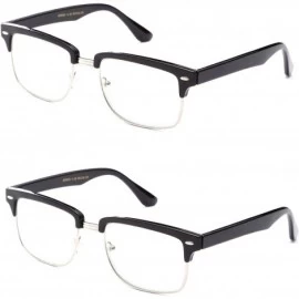 Round Reading Glasses - Best 2 Pack for Men and Women Fashion Fashion Reading Glasses - 2 Pack Black/Silver - CT12NSBL2R0 $11.17