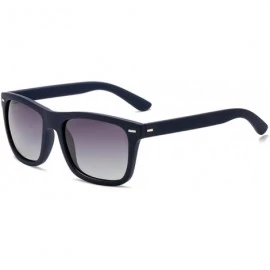 Sport Polarized Sunglasses Vintage Square Frame Sport Driving Fishing For Men Women - Blue - CJ18Y02Y04R $31.92