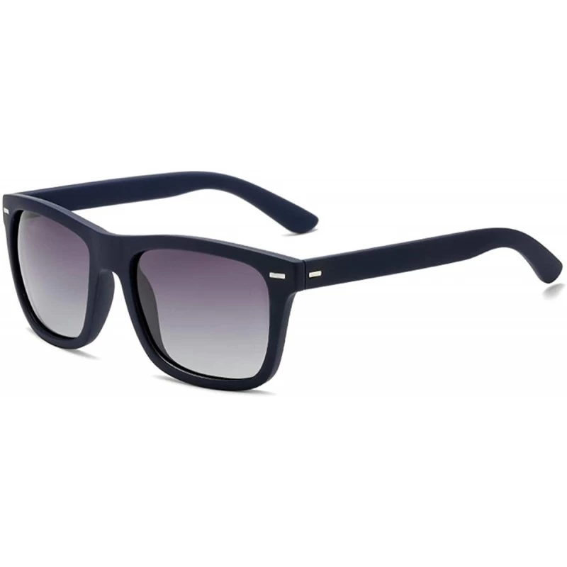 Sport Polarized Sunglasses Vintage Square Frame Sport Driving Fishing For Men Women - Blue - CJ18Y02Y04R $20.16
