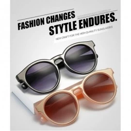 Oversized Luxury Fashion Round Sunglasses Women Brand Designer Vintage Oversized 91533Y - Black - C3184T5DQ0H $11.15