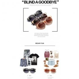 Oversized Luxury Fashion Round Sunglasses Women Brand Designer Vintage Oversized 91533Y - Black - C3184T5DQ0H $11.15