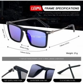 Wayfarer Mens Polarized Sunglasses for Men Rectangular Driving Running Fishing Sun Glasses for Women UV400 Protection - CO18U...