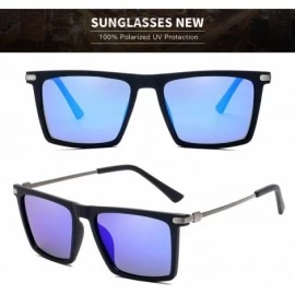 Wayfarer Mens Polarized Sunglasses for Men Rectangular Driving Running Fishing Sun Glasses for Women UV400 Protection - CO18U...
