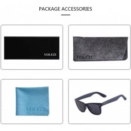 Rectangular Men's Women Polarized Sunglasses Retro Fashion 80s UV Protection Sun Glasses - Matte Blue & Blue - C718DHCG9T3 $2...