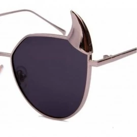 Aviator Unisex sunglasses - fashion personality sunglasses - horn fashion sunglasses - E - CA18SHH6SMW $34.81