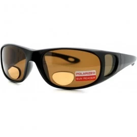 Rectangular Polarized Bifocal Sunglasses Mens Rectangular Black Frame - Black (Brown) - CH1895A88TD $13.66