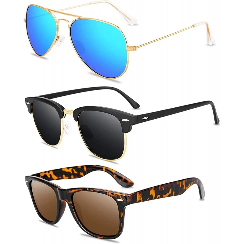 Aviator Unisex Polarized Sunglasses for Men and Women Brand Designer Classic Sun glasses UV400 Protection - CS18XWW0983 $14.91