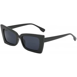 Cat Eye Fashion Cat Eye Sunglasses Women Retro Transparent Frame Brand Sun Glasses - Black - C2198CKT9DT $24.29