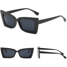 Cat Eye Fashion Cat Eye Sunglasses Women Retro Transparent Frame Brand Sun Glasses - Black - C2198CKT9DT $15.14